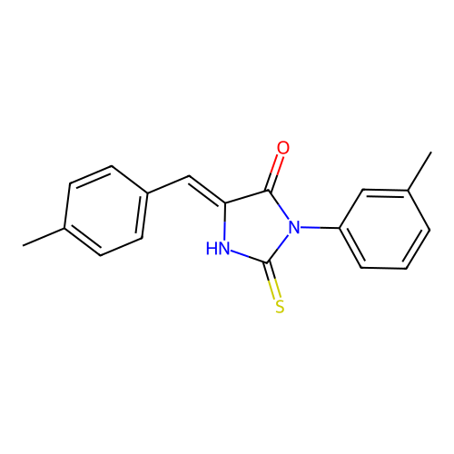 4-Imidazolidinone, 3-(3-methylphenyl)-5-((4-methylphenyl)methylene)-2-thioxo- structure