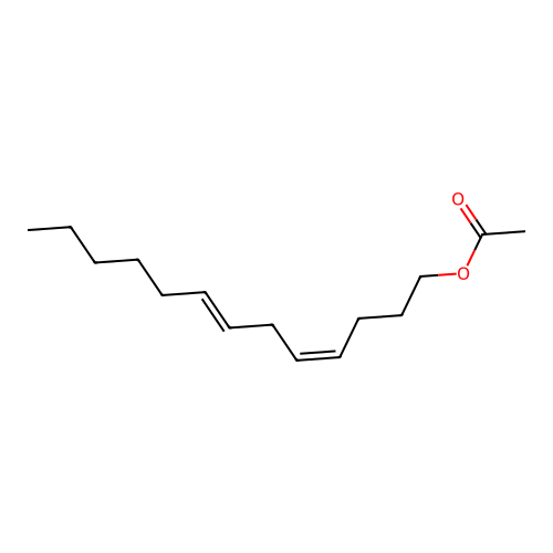 (Z,E)-Trideca-4,7-dien-1-yl acetate structure