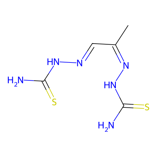 [1-(Carbamothioylhydrazinylidene)propan-2-ylideneamino]thiourea structure