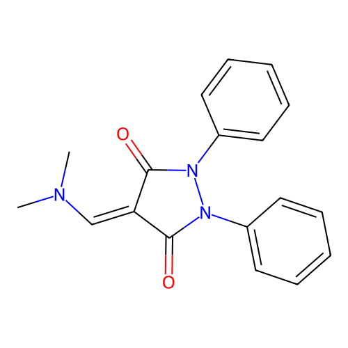 3,5-Pyrazolidinedione, 4-[(dimethylamino)methylene]-1,2-diphenyl- structure