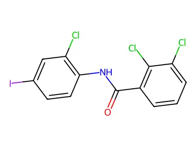 2,3-dichloro-N-(2-chloro-4-iodophenyl)benzamide structure