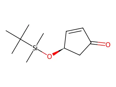 (4R)-(+)-t-Butyldimethylsiloxy-2-cyclopenten-1-one structure