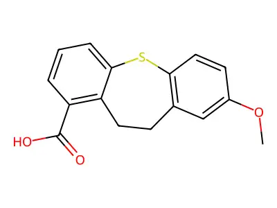 Dibenzo(b,f)thiepin-1-carboxylic acid, 10,11-dihydro-8-methoxy- structure