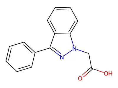 1H-Indazole-1-acetic acid, 3-phenyl- structure