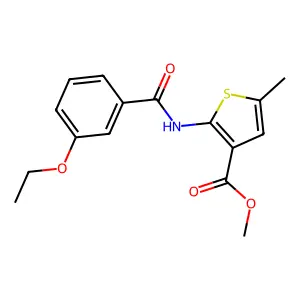 Methyl 2-[(3-ethoxybenzoyl)amino]-5-methylthiophene-3-carboxylate structure