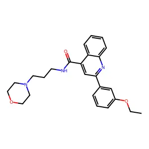 2-(3-ethoxyphenyl)-N-[3-(morpholin-4-yl)propyl]quinoline-4-carboxamide structure
