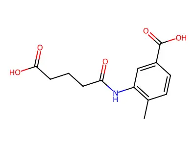 3-[(4-Carboxybutanoyl)amino]-4-methylbenzoic acid structure