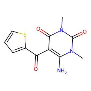 6-Amino-1,3-dimethyl-5-(thiophene-2-carbonyl)pyrimidine-2,4-dione structure