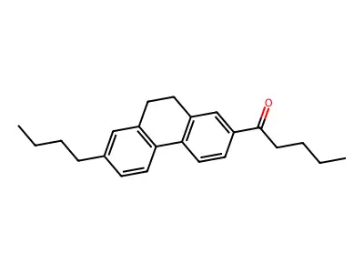 1-Pentanone, 1-(7-butyl-9,10-dihydro-2-phenanthrenyl)- structure