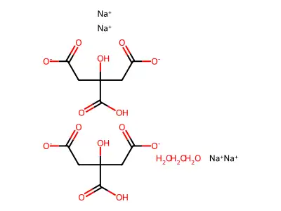 Disodium citrate sesquihydrate structure