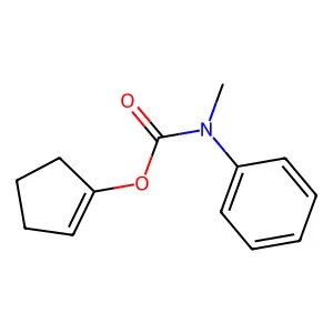 Carbanilic acid, N-methyl-, 1-cyclopenten-1-yl ester structure