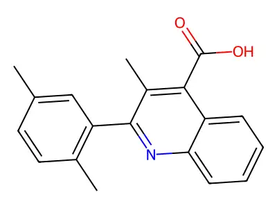 2-(2,5-Dimethylphenyl)-3-methylquinoline-4-carboxylic acid structure