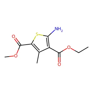 4-Ethyl 2-methyl 5-amino-3-methylthiophene-2,4-dicarboxylate structure