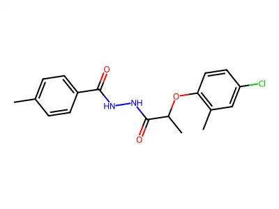 N'-[2-(4-chloro-2-methylphenoxy)propanoyl]-4-methylbenzohydrazide structure