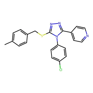 4-{4-(4-chlorophenyl)-5-[(4-methylbenzyl)sulfanyl]-4H-1,2,4-triazol-3-yl}pyridine structure