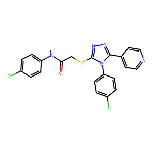 N-(4-chlorophenyl)-2-{[4-(4-chlorophenyl)-5-(pyridin-4-yl)-4H-1,2,4-triazol-3-yl]sulfanyl}acetamide structure