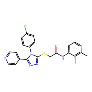 2-{[4-(4-chlorophenyl)-5-(pyridin-4-yl)-4H-1,2,4-triazol-3-yl]sulfanyl}-N-(2,3-dimethylphenyl)acetamide structure