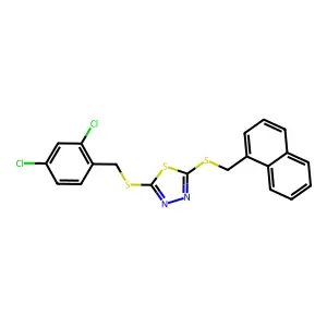 5-[(2,4-Dichlorophenyl)methylthio]-2-(naphthylmethylthio)-1,3,4-thiadiazole structure