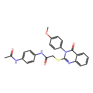 N-[4-(acetylamino)phenyl]-2-{[3-(4-methoxyphenyl)-4-oxo-3,4-dihydroquinazolin-2-yl]sulfanyl}acetamide structure