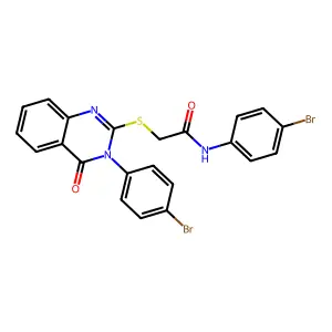 N-(4-bromophenyl)-2-{[3-(4-bromophenyl)-4-oxo-3,4-dihydroquinazolin-2-yl]sulfanyl}acetamide structure