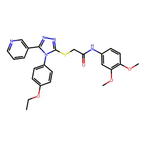 N-(3,4-dimethoxyphenyl)-2-{[4-(4-ethoxyphenyl)-5-(pyridin-3-yl)-4H-1,2,4-triazol-3-yl]sulfanyl}acetamide structure