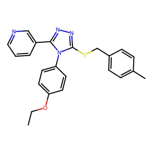 3-{4-(4-ethoxyphenyl)-5-[(4-methylbenzyl)sulfanyl]-4H-1,2,4-triazol-3-yl}pyridine structure