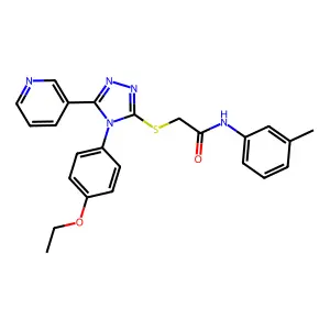 2-{[4-(4-ethoxyphenyl)-5-(pyridin-3-yl)-4H-1,2,4-triazol-3-yl]sulfanyl}-N-(3-methylphenyl)acetamide structure