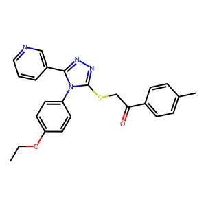 2-{[4-(4-ETHOXYPHENYL)-5-(3-PYRIDINYL)-4H-1,2,4-TRIAZOL-3-YL]SULFANYL}-1-(4-METHYLPHENYL)ETHANONE structure