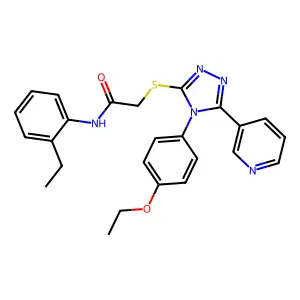 2-{[4-(4-ethoxyphenyl)-5-(pyridin-3-yl)-4H-1,2,4-triazol-3-yl]sulfanyl}-N-(2-ethylphenyl)acetamide structure