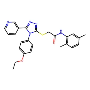 N-(2,5-dimethylphenyl)-2-{[4-(4-ethoxyphenyl)-5-(pyridin-3-yl)-4H-1,2,4-triazol-3-yl]sulfanyl}acetamide structure