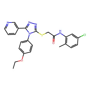 N-(5-chloro-2-methylphenyl)-2-{[4-(4-ethoxyphenyl)-5-(pyridin-3-yl)-4H-1,2,4-triazol-3-yl]sulfanyl}acetamide structure