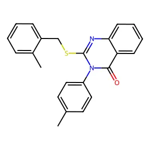 2-((2-Methylbenzyl)thio)-3-(4-methylphenyl)-4(3H)-quinazolinone structure