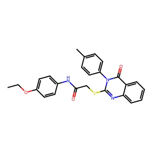 N-(4-ethoxyphenyl)-2-{[3-(4-methylphenyl)-4-oxo-3,4-dihydroquinazolin-2-yl]sulfanyl}acetamide structure