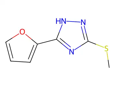 5-(furan-2-yl)-3-methylsulfanyl-1H-1,2,4-triazole structure