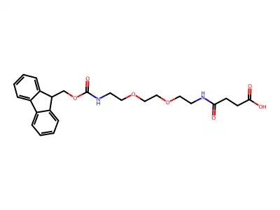 N-(Fmoc-8-amino-3,6-dioxa-octyl)succinamic acid structure