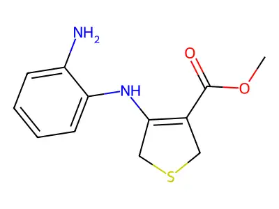 Methyl 4-(2-aminoanilino)-2,5-dihydrothiophene-3-carboxylate structure