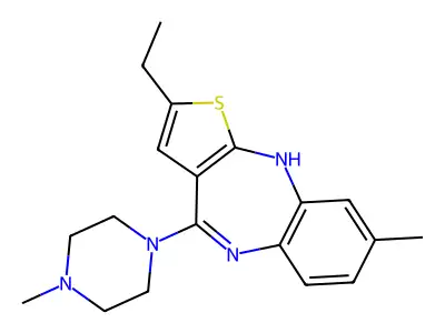 10H-Thieno(2,3-b)(1,5)benzodiazepine, 2-ethyl-8-methyl-4-(4-methyl-1-piperazinyl)- structure