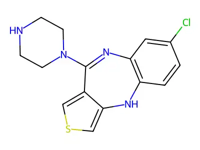 4H-Thieno(3,4-b)(1,5)benzodiazepine, 7-chloro-10-(1-piperazinyl)- structure