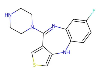 4H-Thieno(3,4-b)(1,5)benzodiazepine, 7-fluoro-10-(1-piperazinyl)- structure