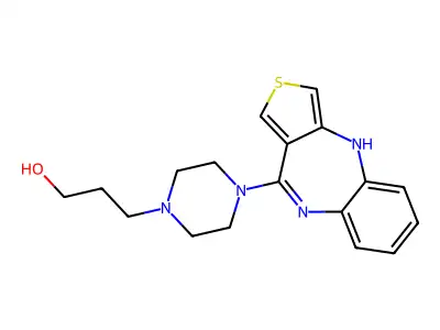 1-Piperazinepropanol, 4-(4H-thieno(3,4-b)(1,5)benzodiazepin-10-yl)- structure