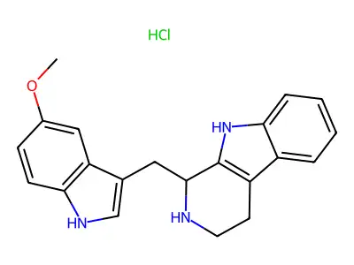 1-(5'-Methoxy-3'-indolylmethyl)-1,2,3,4-tetrahydro(9H)pyrido(3,4-b)indole hydrochloride structure