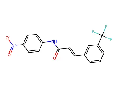 (2E)-N-(4-nitrophenyl)-3-[3-(trifluoromethyl)phenyl]prop-2-enamide structure