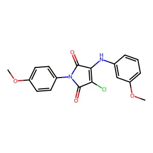 3-chloro-4-(3-methoxyanilino)-1-(4-methoxyphenyl)-1H-pyrrole-2,5-dione structure