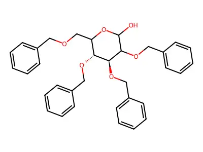 5-Hydroxy-2,3,4,6-tetrakis(phenylmethoxy)hexanal structure
