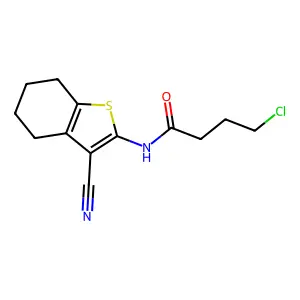 4-chloro-N-(3-cyano-4,5,6,7-tetrahydro-1-benzothiophen-2-yl)butanamide structure