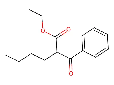 Ethyl 2-benzoylhexanoate structure