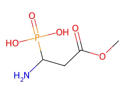 Propanoic acid, 3-amino-3-phosphono-, 1-methyl ester structure