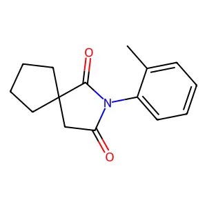 2-(2-Methylphenyl)-2-azaspiro(4.4)nonane-1,3-dione structure