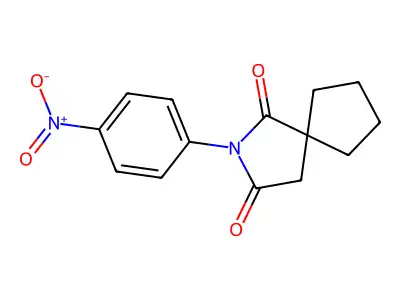 2-Azaspiro[4.4]nonane-1,3-dione, 2-(4-nitrophenyl)- structure
