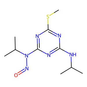 1,3,5-Triazine-2,4-diamine, N,N'-bis(1-methylethyl)-6-(methylthio)-N-nitroso- structure